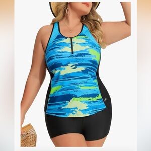Angel Season Plus Size Tankini for Women Swim Top Only Tummy Control.
Size 4XL